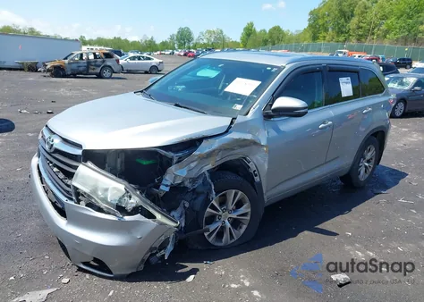 2015 Toyota Highlander Xle V6 from USA, damaged, VIN 5TDJKRFH1FS217045